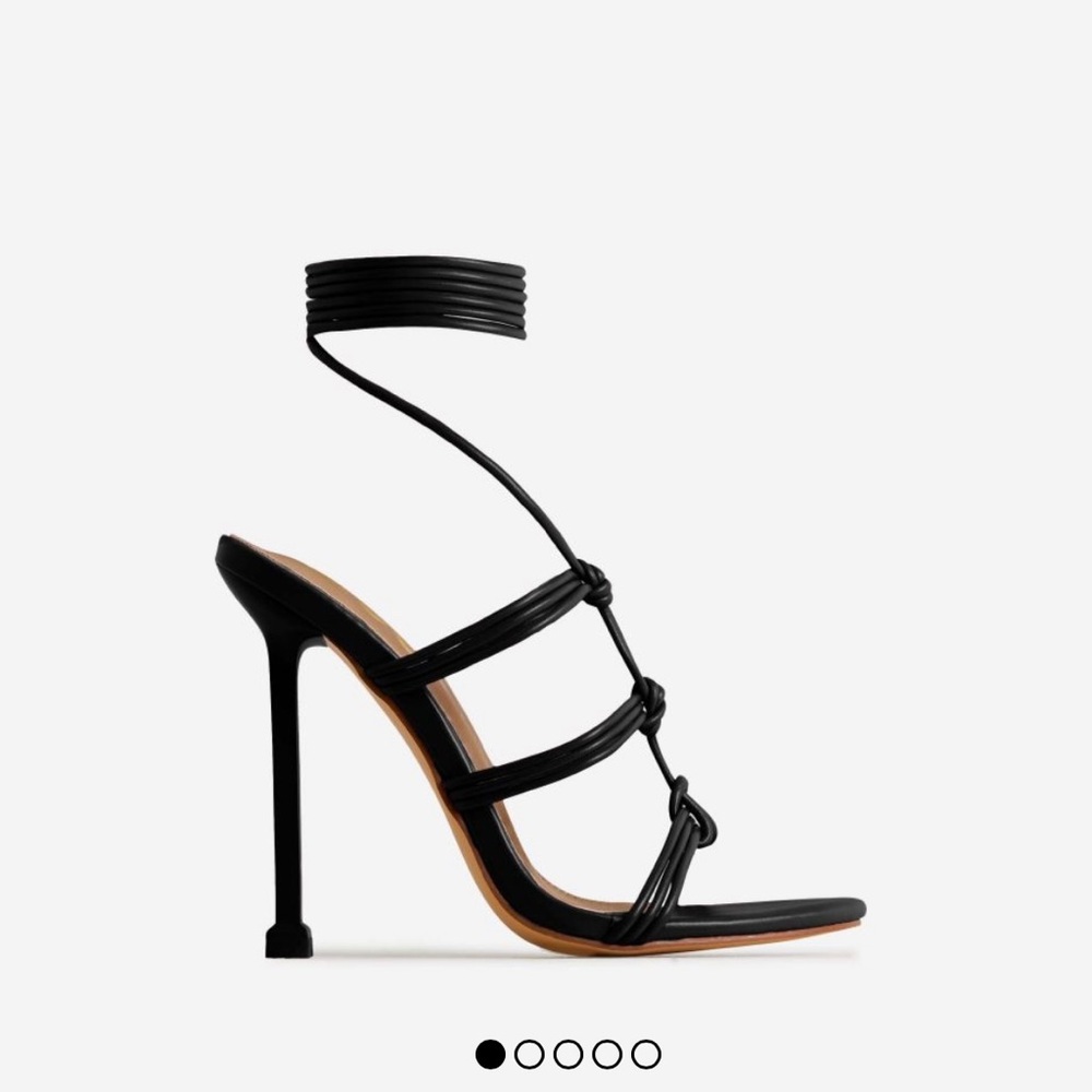 Black strappy heels